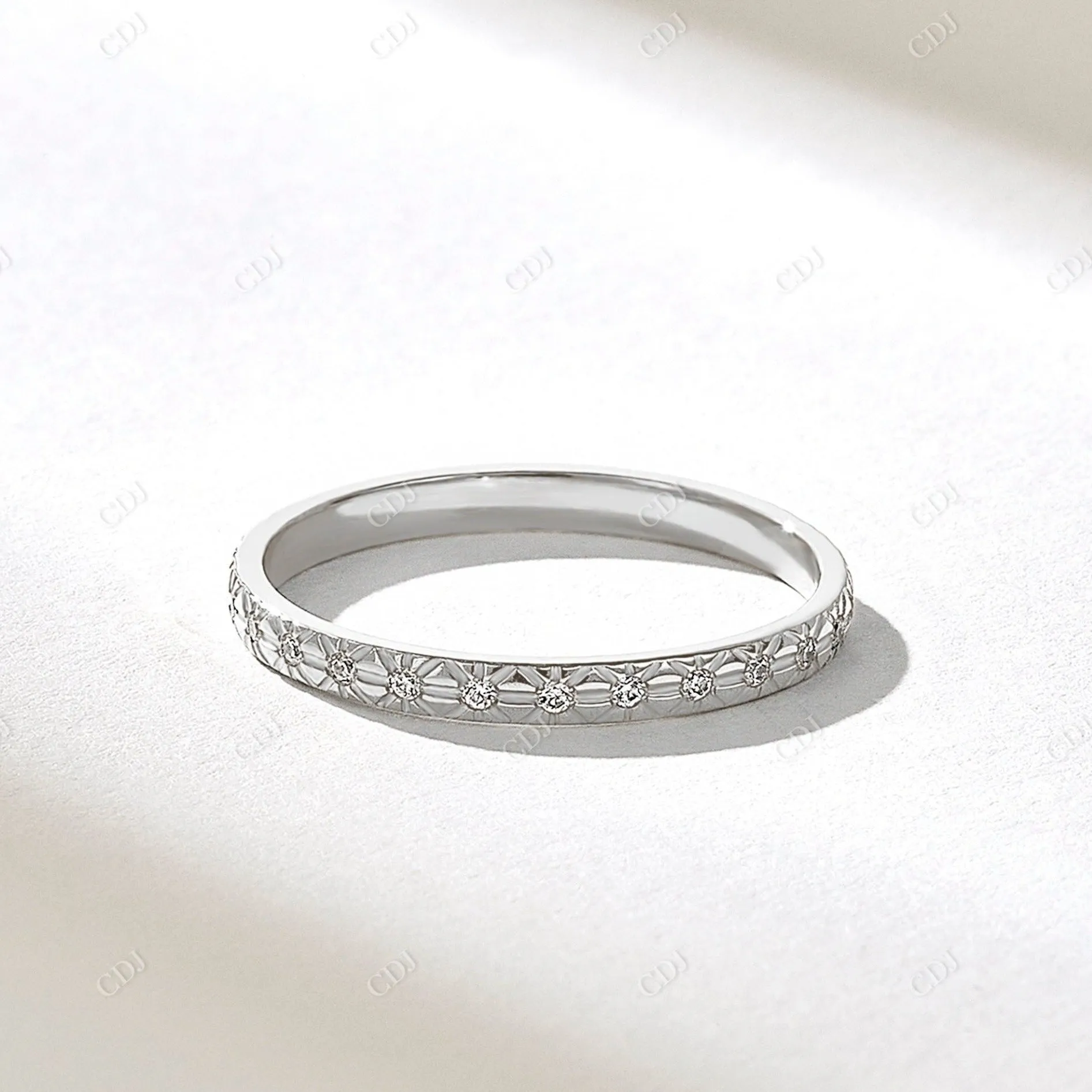 0.13CTW  Lab Grown Diamond X Wedding Band