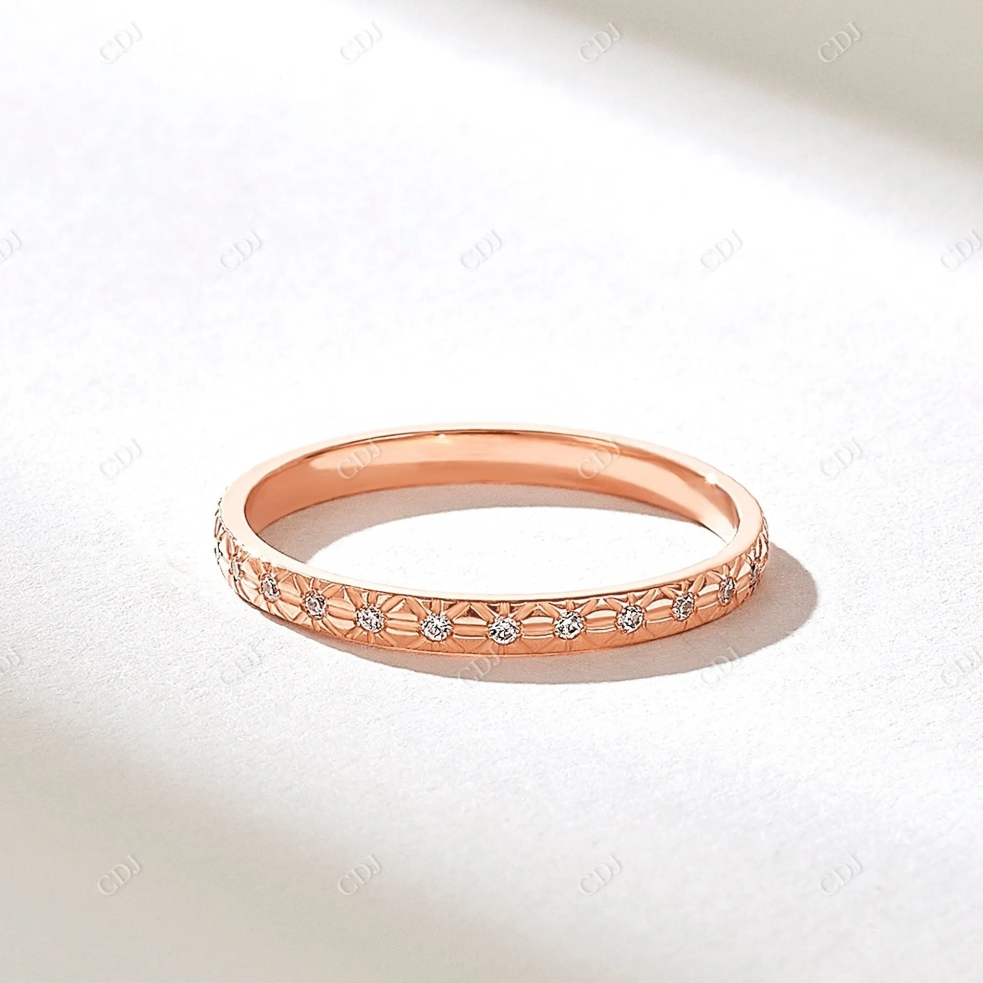0.13CTW  Lab Grown Diamond X Wedding Band