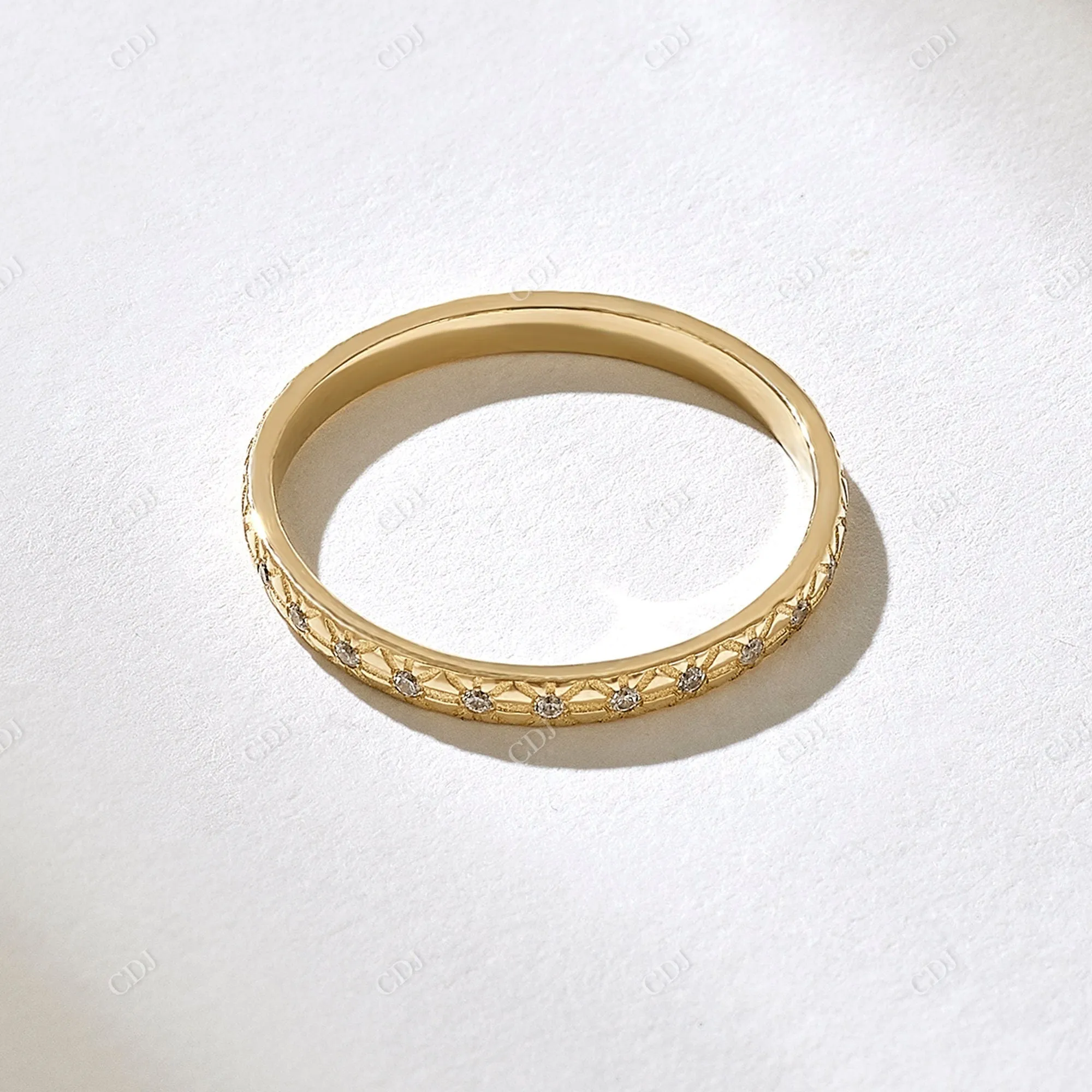 0.13CTW  Lab Grown Diamond X Wedding Band