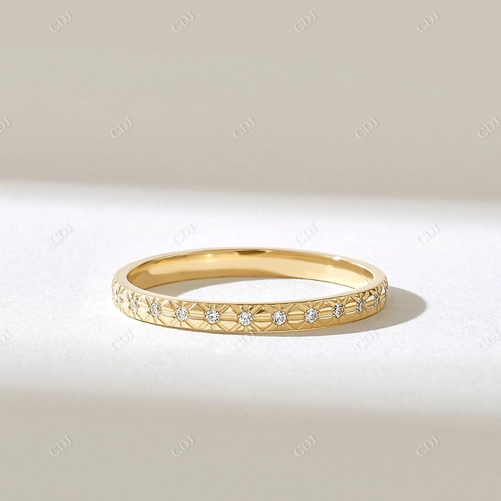 0.13CTW  Lab Grown Diamond X Wedding Band