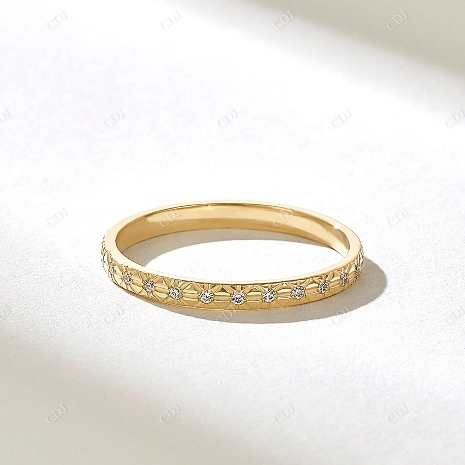 0.13CTW  Lab Grown Diamond X Wedding Band