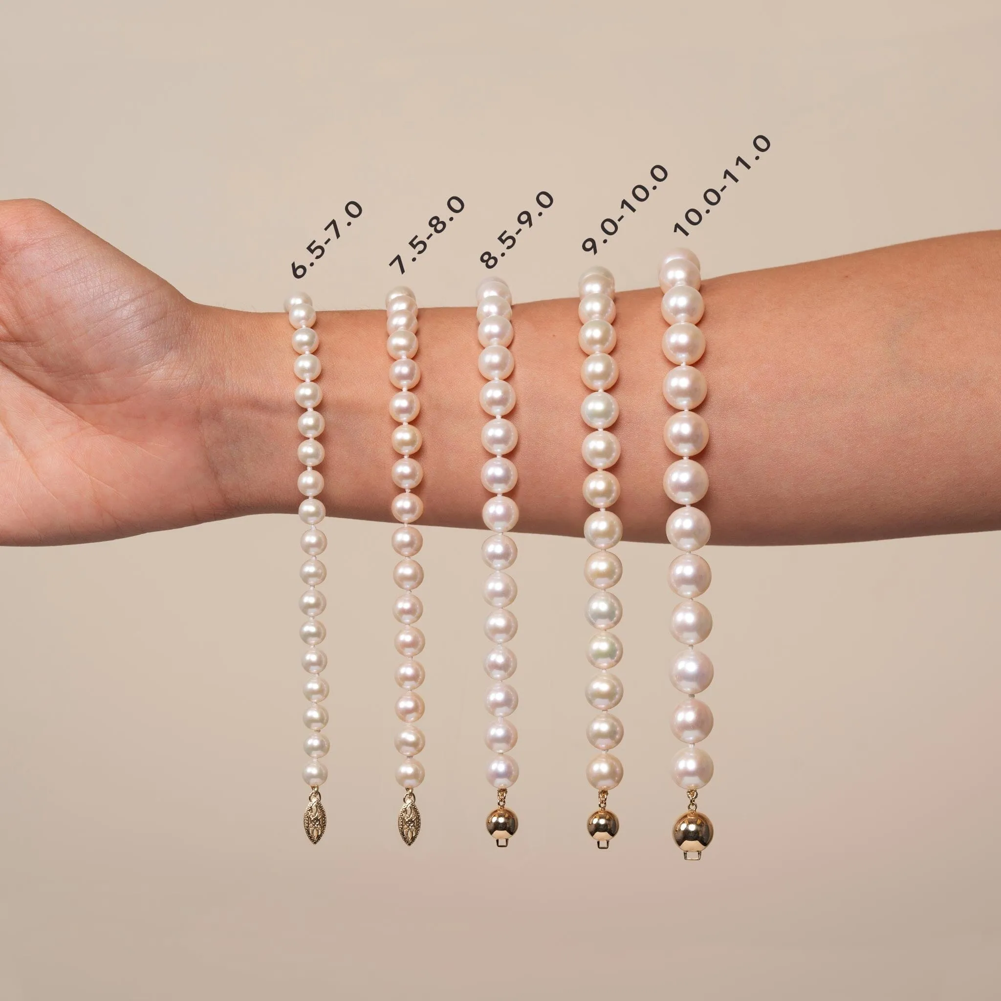 18 Inch 3 Piece Set of 8.5-9.0 mm AAA Lavender Freshwater Pearls