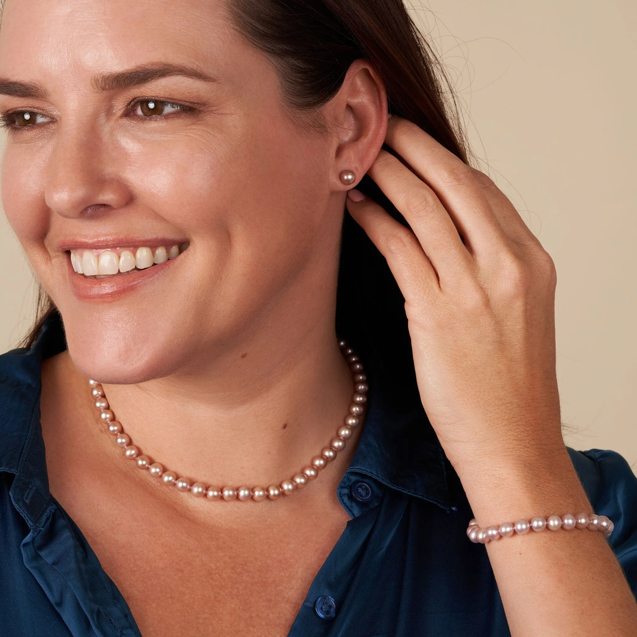 6.5-7.0 mm AAA Lavender Freshwater Pearl Bracelet
