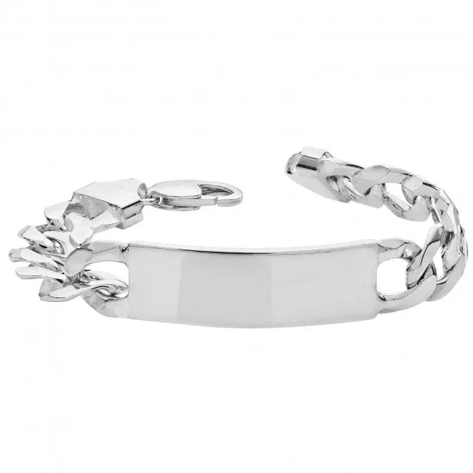 Acotis Silver Id Bracelet Men's Curb G2571