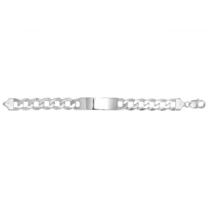 Acotis Silver Id Bracelet Men's Curb G2571