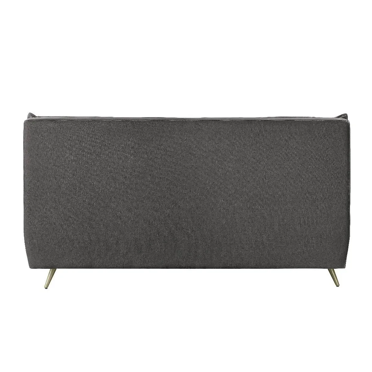 Alexa Queen Bed, Gray Top Grain Leather