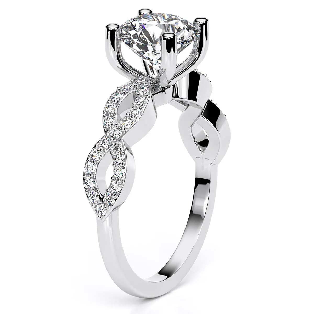 Camellia - GIA Natural Round Diamond Engagement Ring
