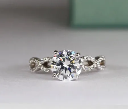 Camellia - GIA Natural Round Diamond Engagement Ring