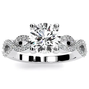 Camellia - GIA Natural Round Diamond Engagement Ring