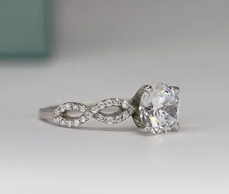 Camellia - GIA Natural Round Diamond Engagement Ring