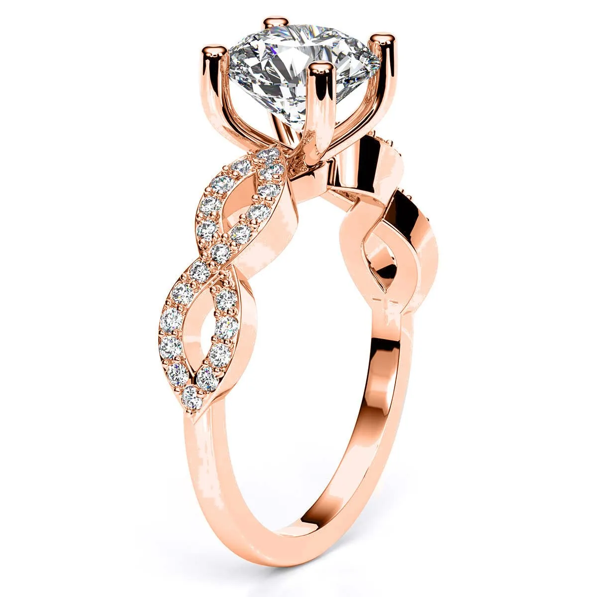 Camellia - GIA Natural Round Diamond Engagement Ring