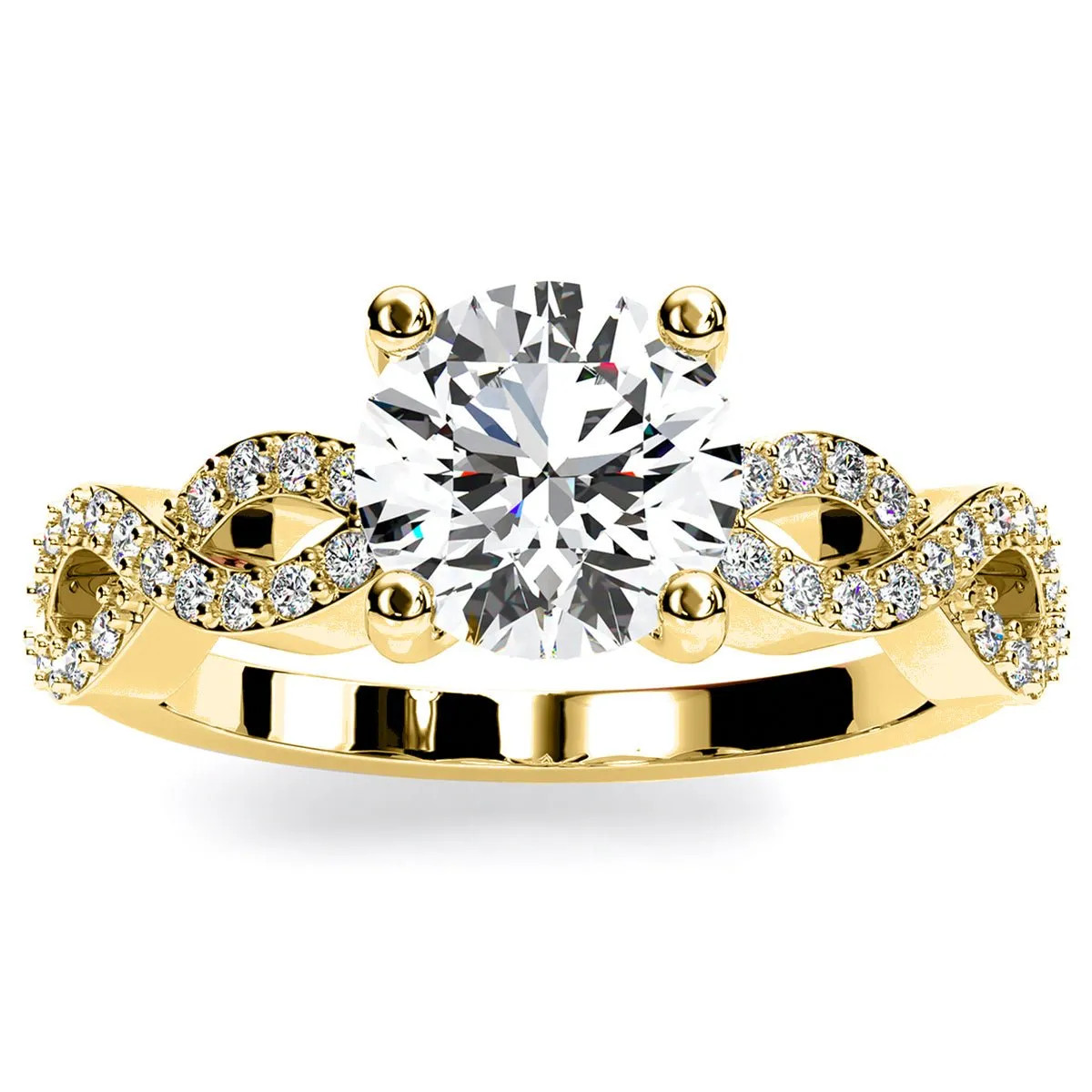 Camellia - GIA Natural Round Diamond Engagement Ring