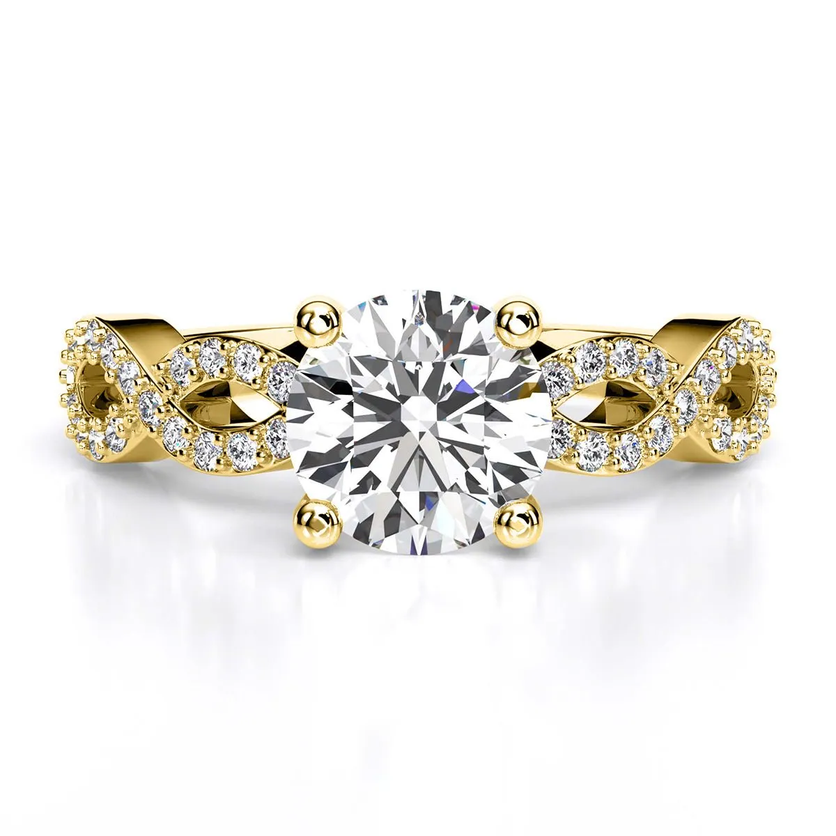 Camellia - GIA Natural Round Diamond Engagement Ring
