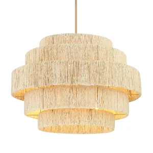 Caviana 31" 6 Lights Pendant Light Brass Finish