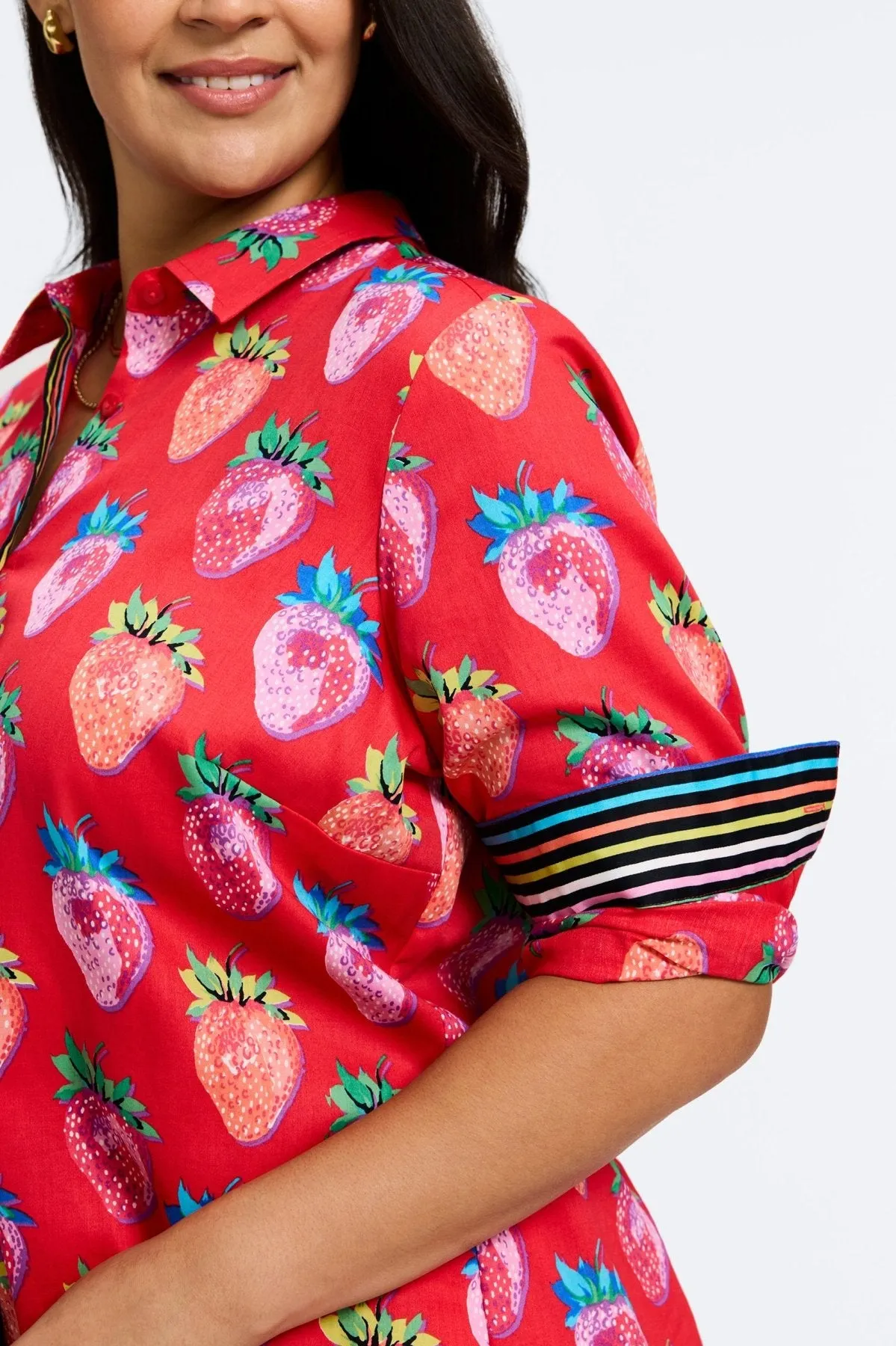Charlie Plus No Iron Strawberry Delight Shirt