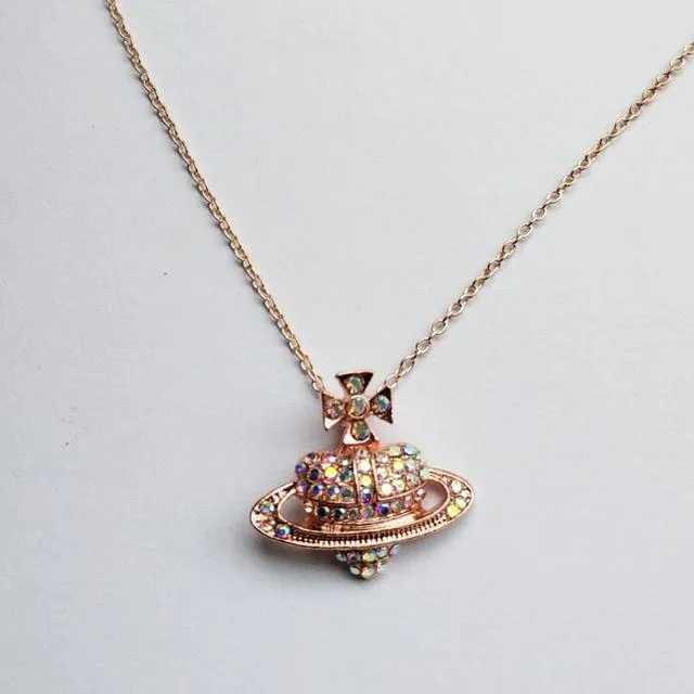 Classic Cross Heart Annulus Necklace
