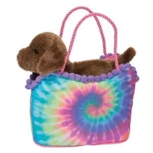 Douglas Sassy Pet Sak Tie Dye with Chocolate Lab 6.5"