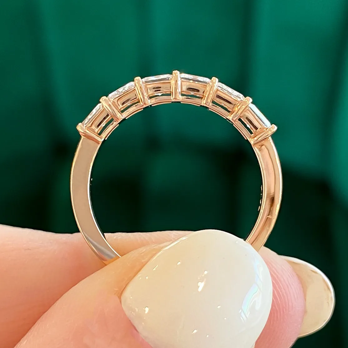 East to West Radiant Diamond Half Eternity Band