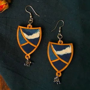 Fabric & Wood Earrings for Women | Mandala Art Design