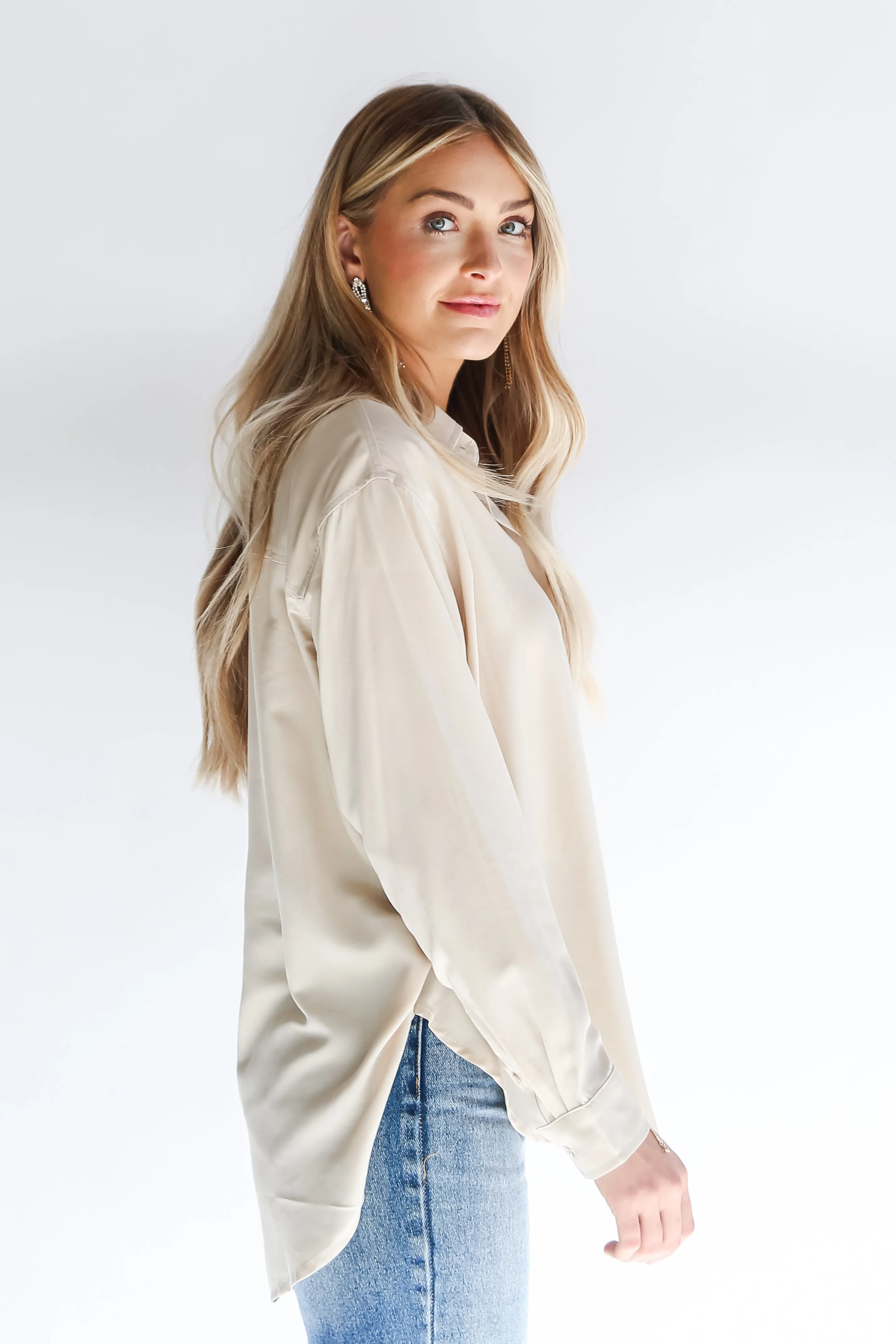 FINAL SALE - Sweet Charisma Ivory Button-Up Blouse