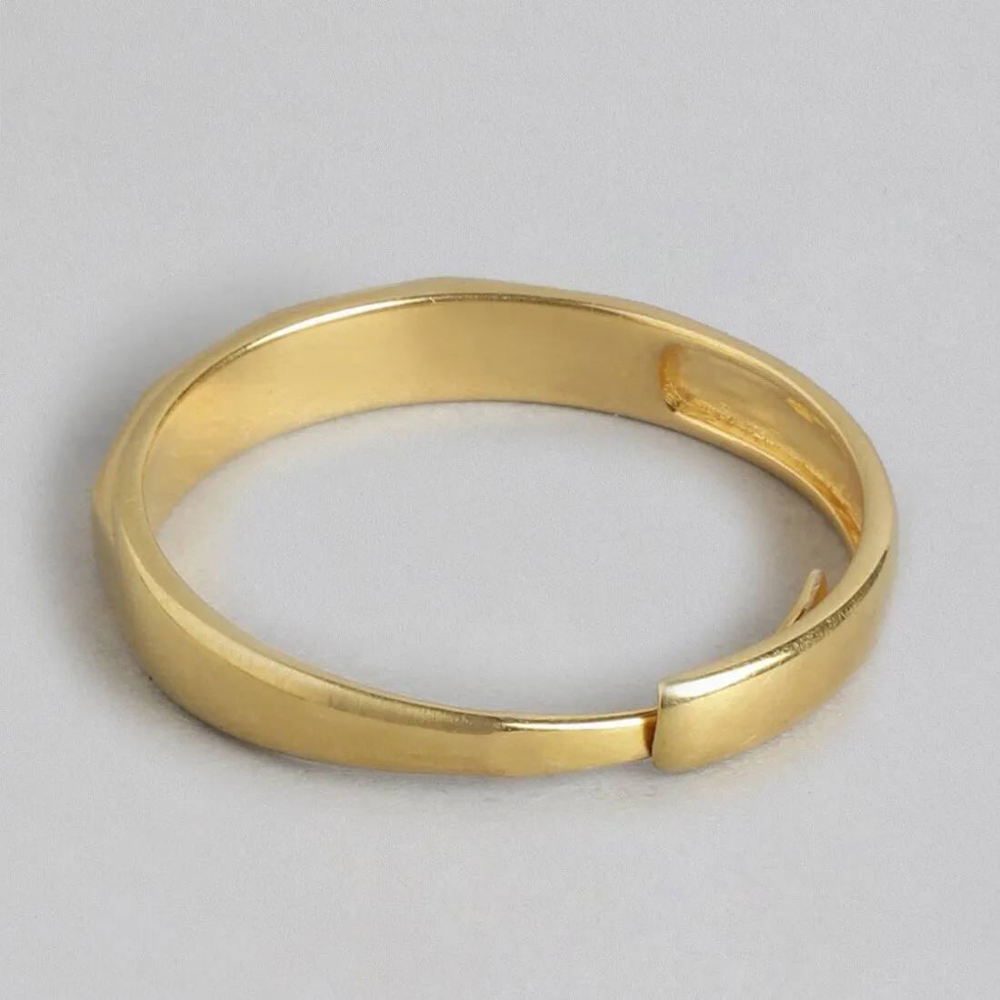 Golden Aura Gold-Plated 925 Sterling Silver Ring for Him (Adjustable)