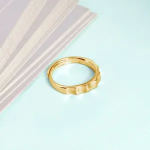 Golden Majesty Gold-Plated 925 Sterling Silver Ring for Him (Adjustable)