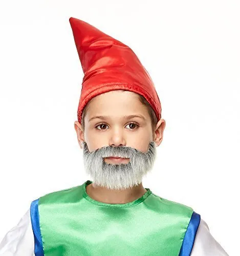 Gray & White Mustache with Short Boxed Beard