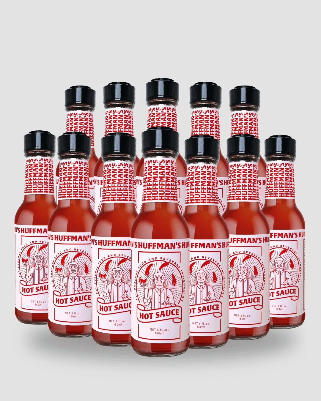 Huffman’s Hot Sauce, 12 x 150ml bottle case