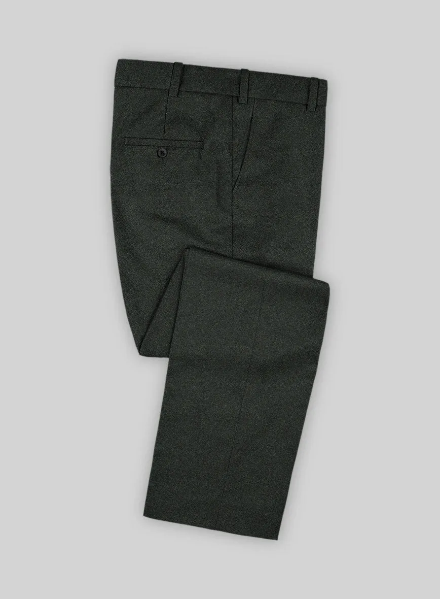 Italian Turna Dark Green Flannel Pants