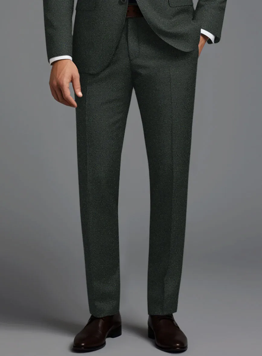 Italian Turna Dark Green Flannel Pants