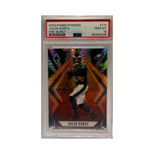 Jalen Hurts PSA 10 GEM MINT 2020 Panini Phoenix Fire Burst Rookie Card