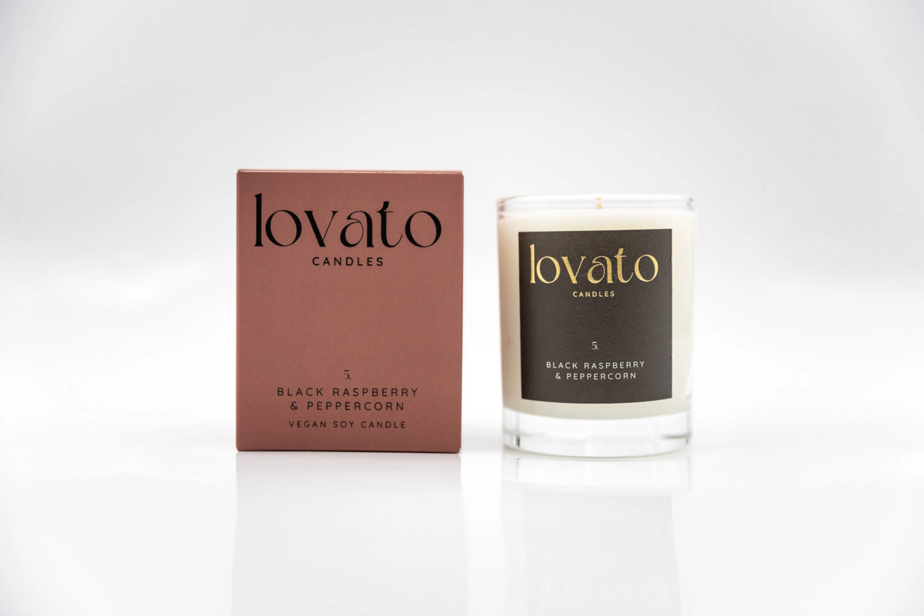 Medium Candle in Box - Black Raspberry & Peppercorn
