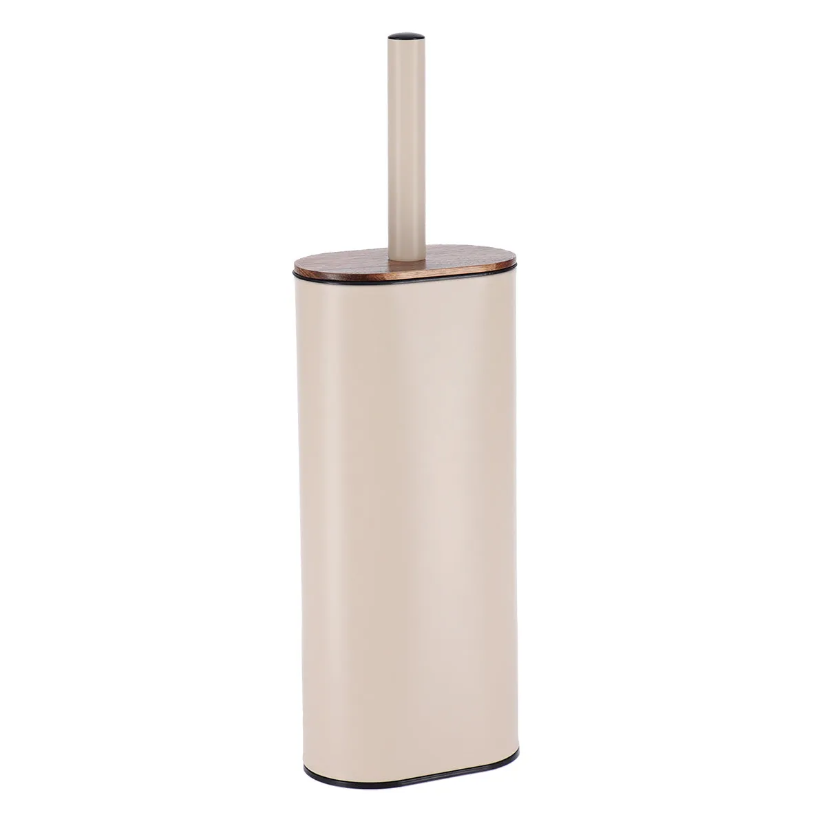 Metal Toilet Brush Oval Shape With Silicone Flat Brush  - Various Colours