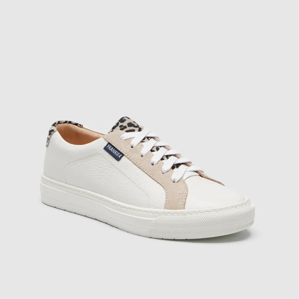 Mim III White/Leopard Print
