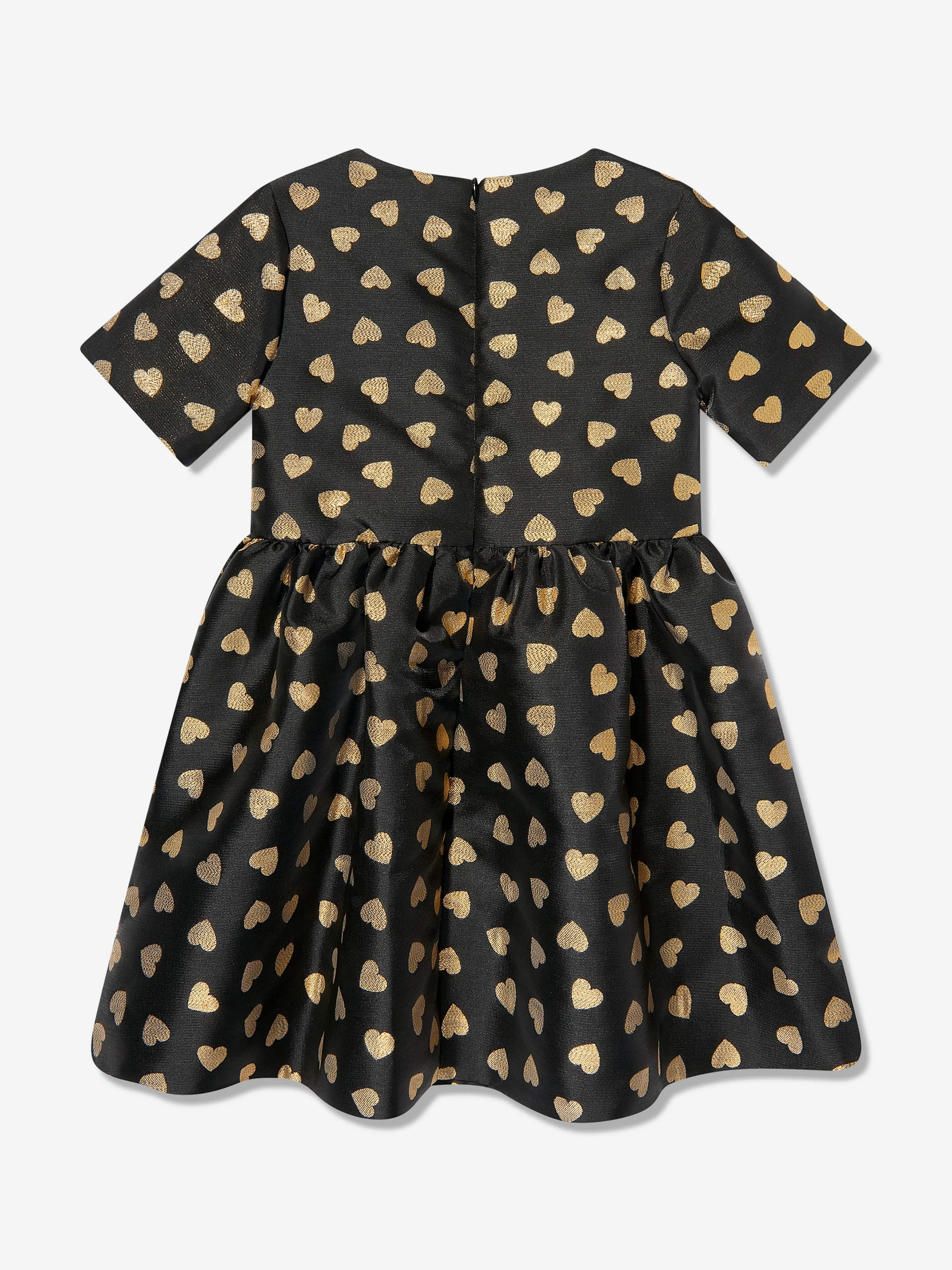 Moschino Girls All Over Hearts Dress in Black