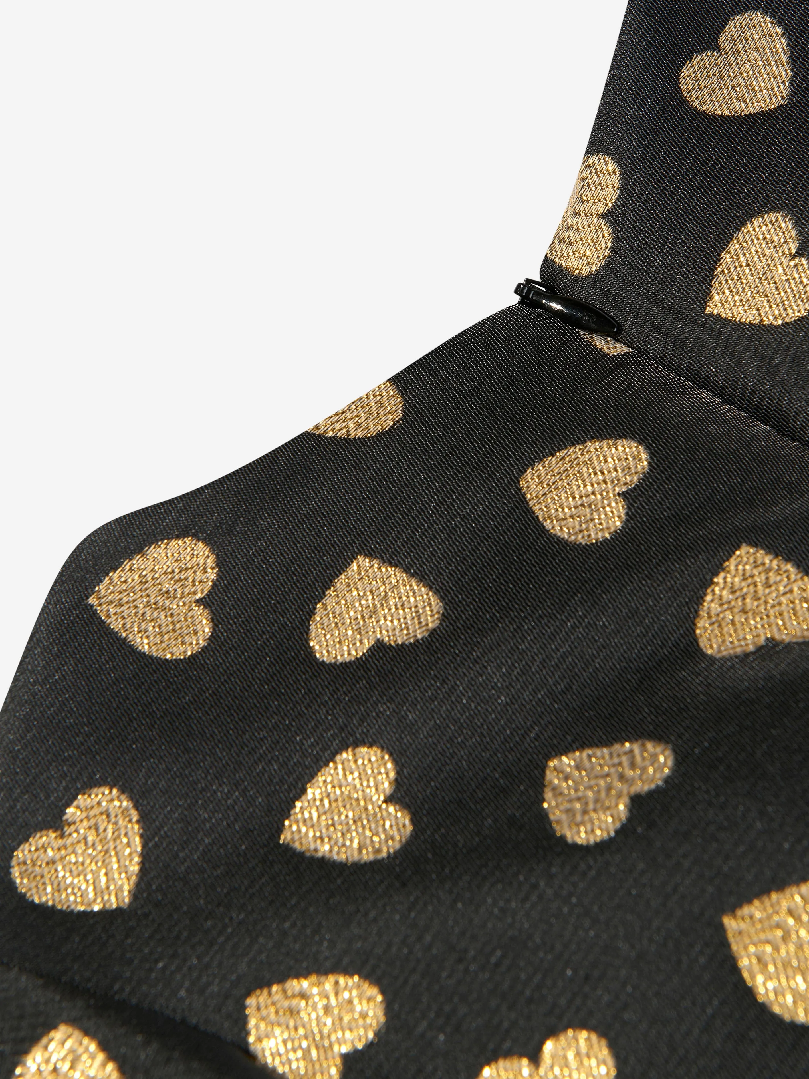 Moschino Girls All Over Hearts Dress in Black