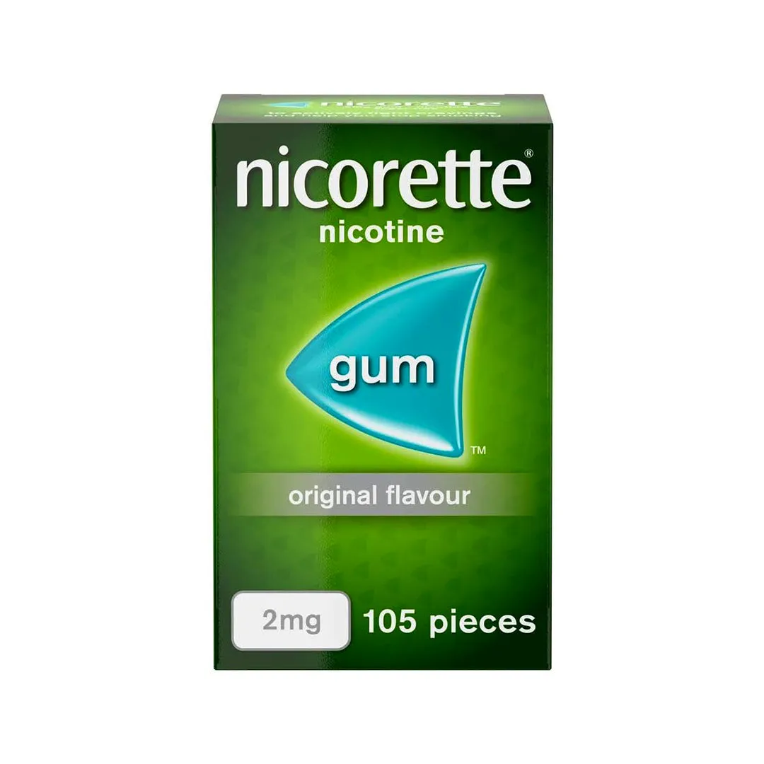Nicorette Low Strength Nicotine Gum 2Mg ORIGINAL Flavour 105pieces