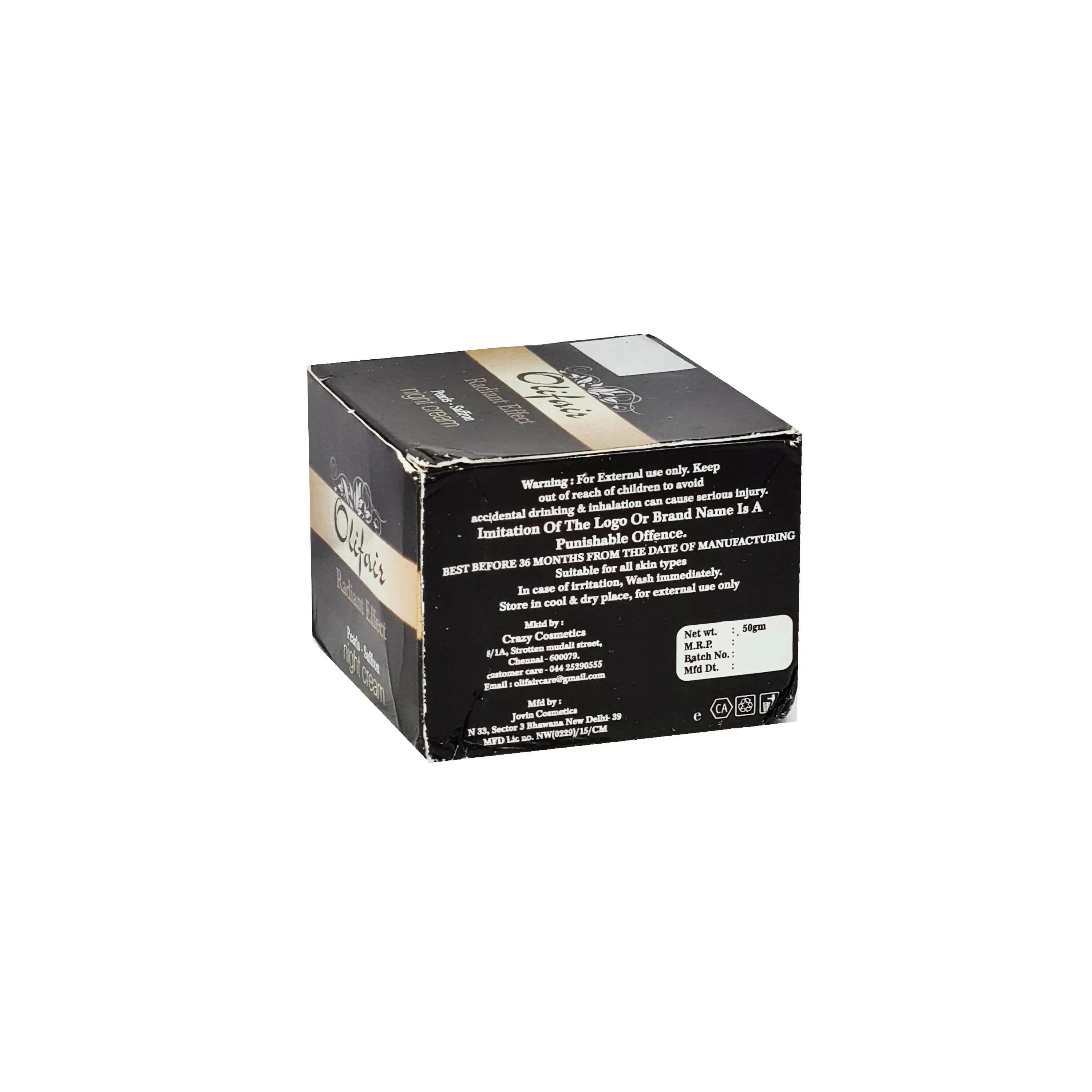 Olifair Radiant Effect Night Cream - 50g (Pack Of 3)