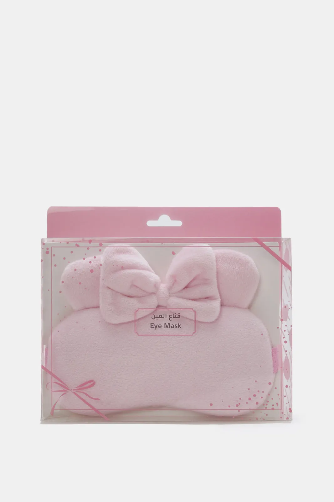 Pink Plain Embellished Eye Mask