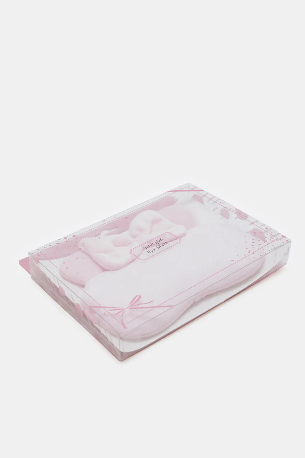 Pink Plain Embellished Eye Mask