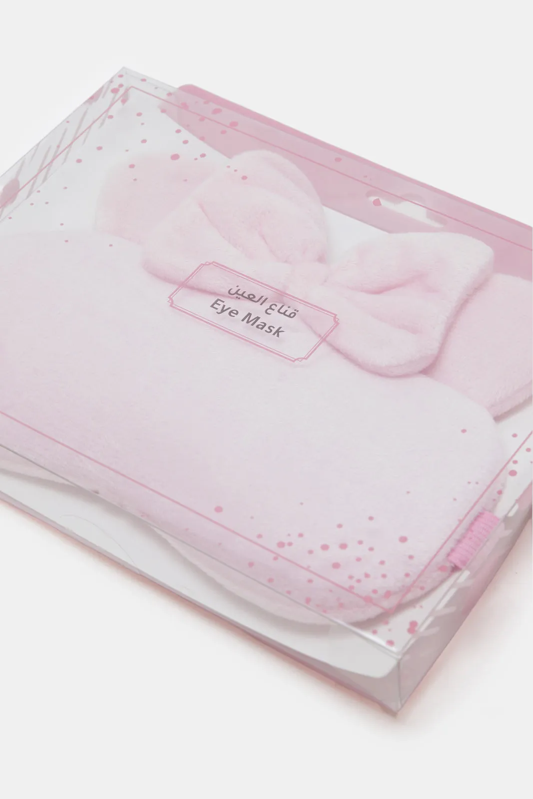 Pink Plain Embellished Eye Mask