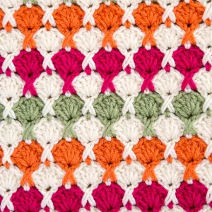 Red Heart Crochet Juicy Fruits And Whipped Crème Throw