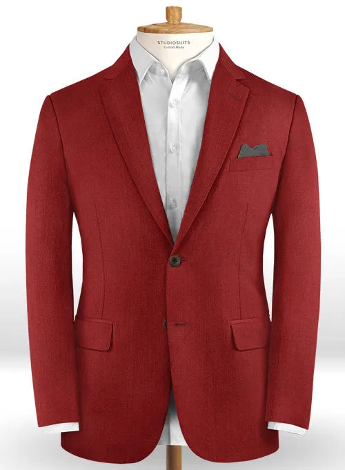 Scabal Ed Red Wool Suit