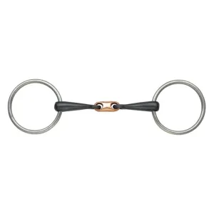 Shires Copper Lozenge Snaffle with Sweet Iron Mouth Bit