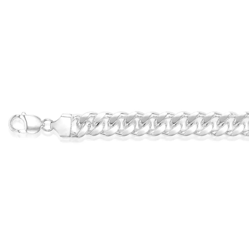 Sterling Silver Curb 350 Gauge 21cm Bracelet