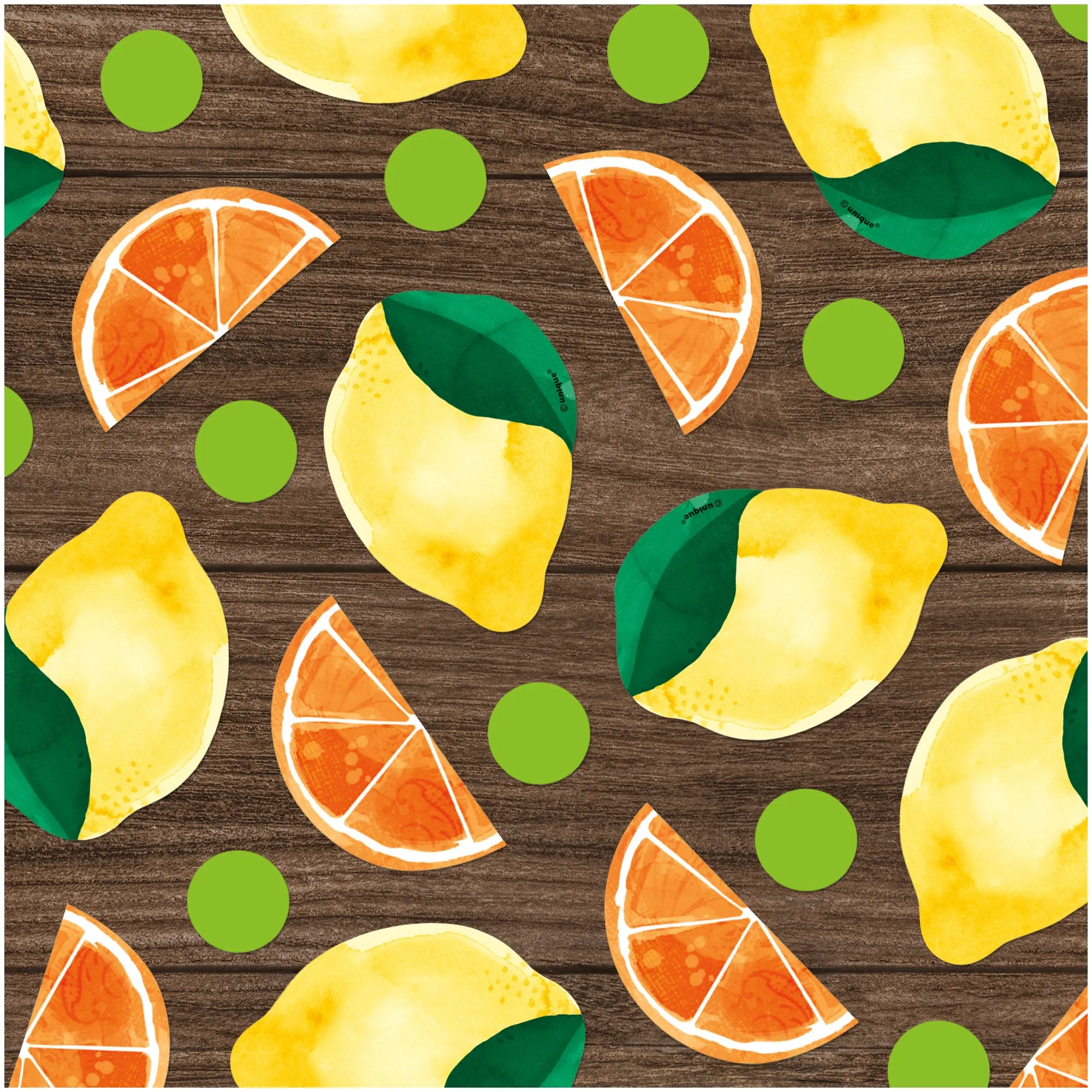 Summer Sunshine Citrus Fruit Large Table Scatter and Confetti Decorations, 72pc