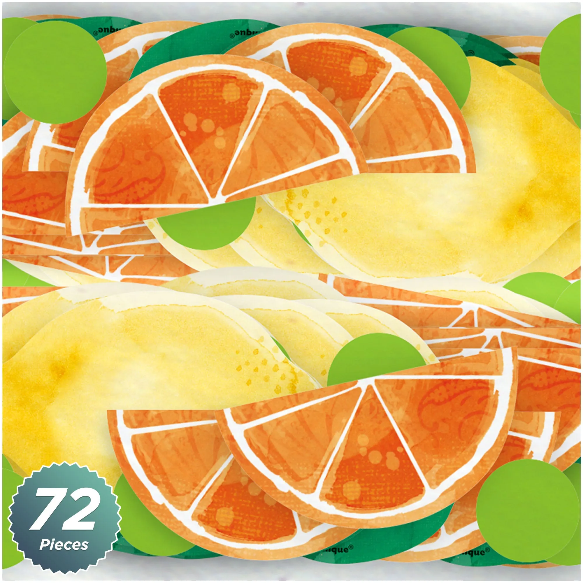Summer Sunshine Citrus Fruit Large Table Scatter and Confetti Decorations, 72pc