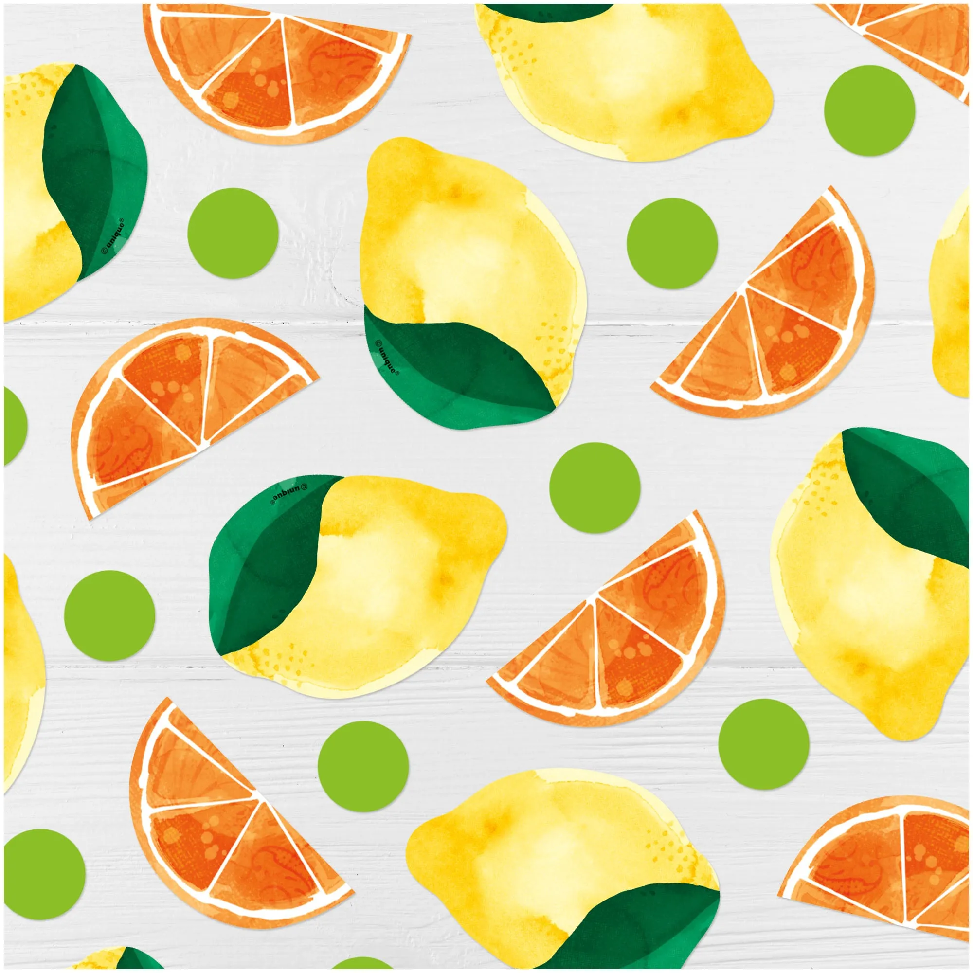 Summer Sunshine Citrus Fruit Large Table Scatter and Confetti Decorations, 72pc
