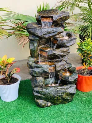 TENDENCE DECOR Water Fountain for Home Decor Big Size | Unique Water Fountain 3.5 Feet for Home, Office, Garden Decor | Water Fountain Big Size Fiber (Unbreakable)
