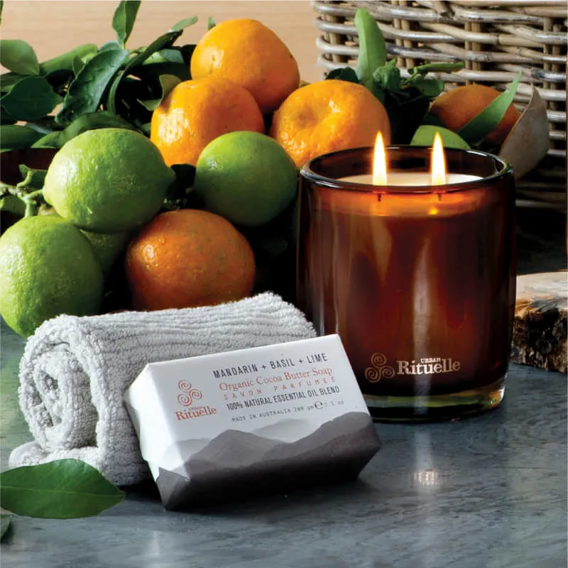 Urban Rituelle Mandarin, Basil & Lime Essential Oils Candle 400gm